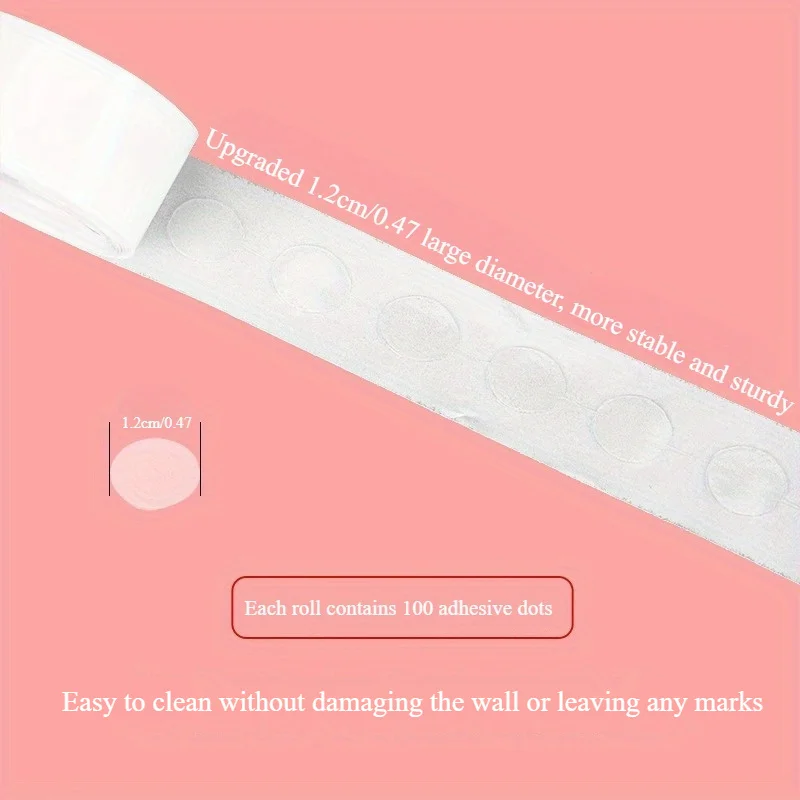 양면 접착 풍선은 벽 접착점에 손상을 주지 않으며 투명한 작은 점 테이프는 접착점을 남기지 않습니다.