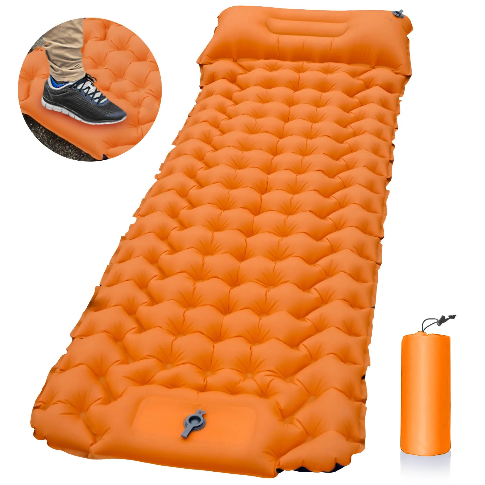 

Inflatable Sleeping Mat Camping Mat with Pillow Compact Ultralight Waterproof Camping Mattress for Backpacking Hiking Traveling