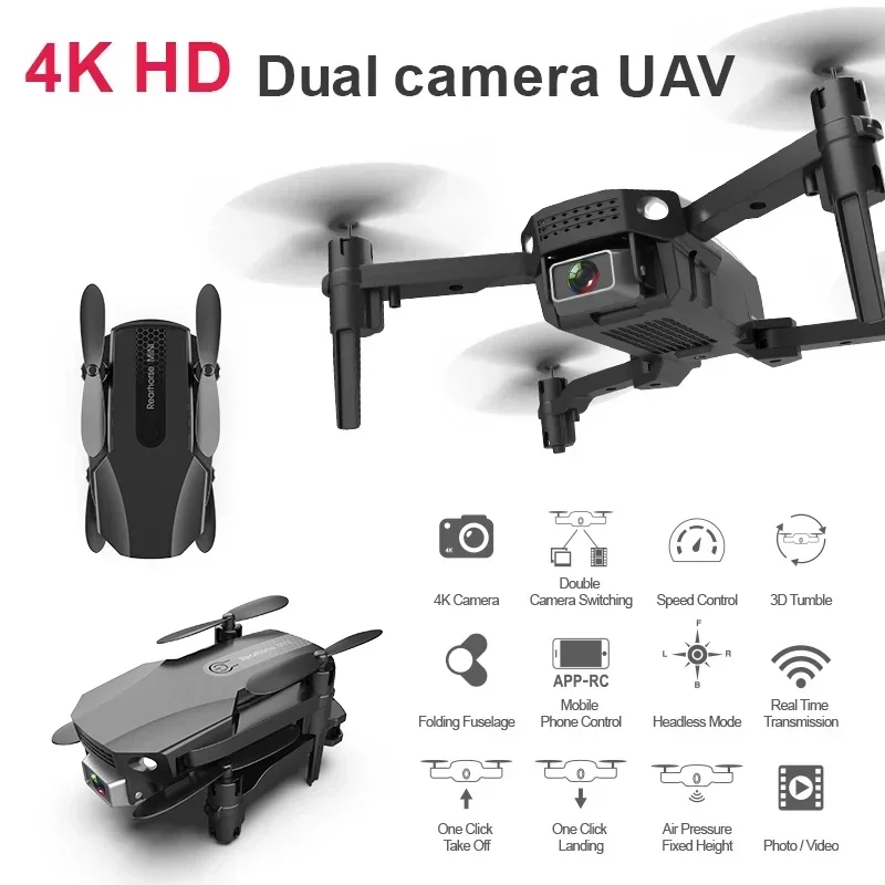 

4K Profesional Double Camera HDRC UAV Helicopter Dron Hot Kids Toys R16 Mini Wifi FPV AIR Pressure Fixed Height Four-Axis Drone