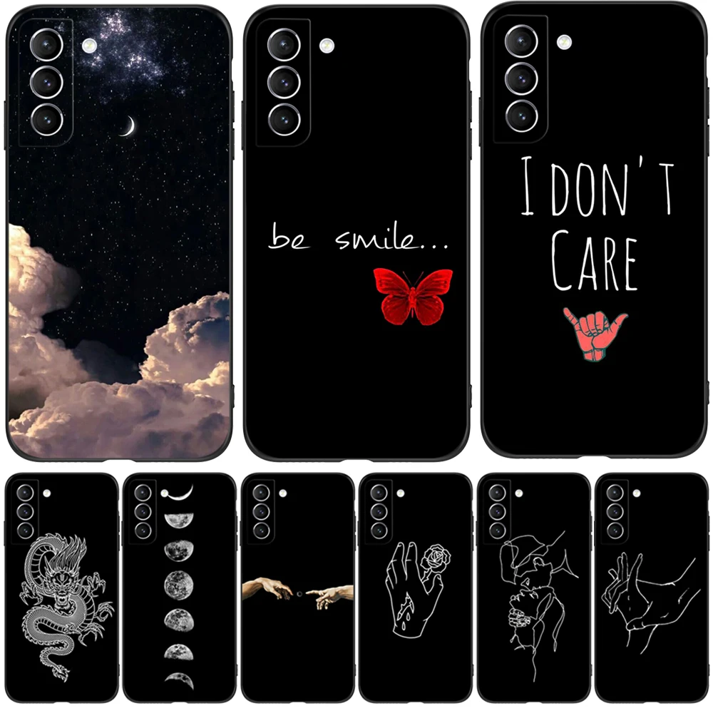 Per Samsung Galaxy S21 | S21 + | S21 Ultra | S21 Fe 5G Cassa Del Telefono Della Copertura Posteriore Per Samsung S21 Più Il Nero Caso Di Tpu Bianco Ne