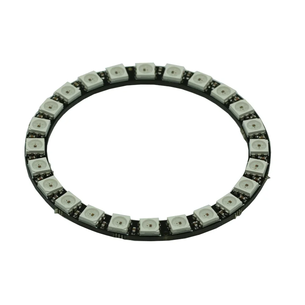 Arduino�� RGB LED �� ����, ���� 24 ��Ʈ, 65mm ��� ��Ʈ�� ����Ʈ, RGB 24, ���� ����̹� ����, 24 X WS2812 5050, WS2812B, 1 ��