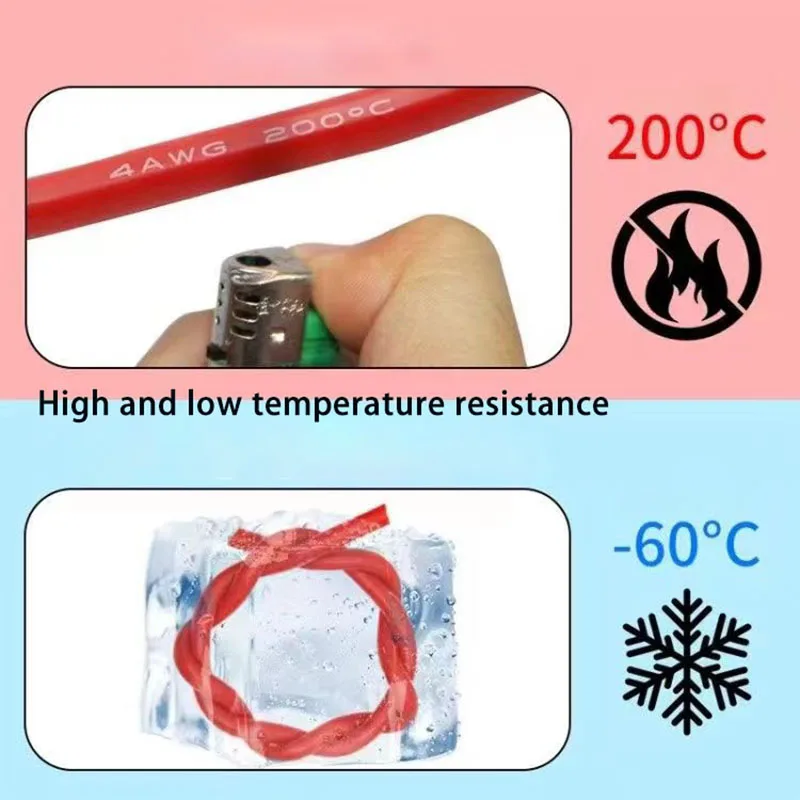 Rot schwarzer Silikon draht 10awg 12awg 14 16 18 20 22 24 26 28awg flexibler verzinnter Kupfer hoch temperatur beständiger elektrischer Draht – Detail 6