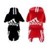 4 Legs Sweatshirt Adidog Stripes Puppy Clothes Soft Warm Pullover Dog Winter Jumpsuit Dog Hoodies for Small Medium Dogs Cats 1