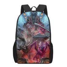 

Monster Hunter World: Iceborne 3D Pattern School Bag for Children Girls Boys Casual Book Bags Kids Backpack Boys Girls Schoolbag