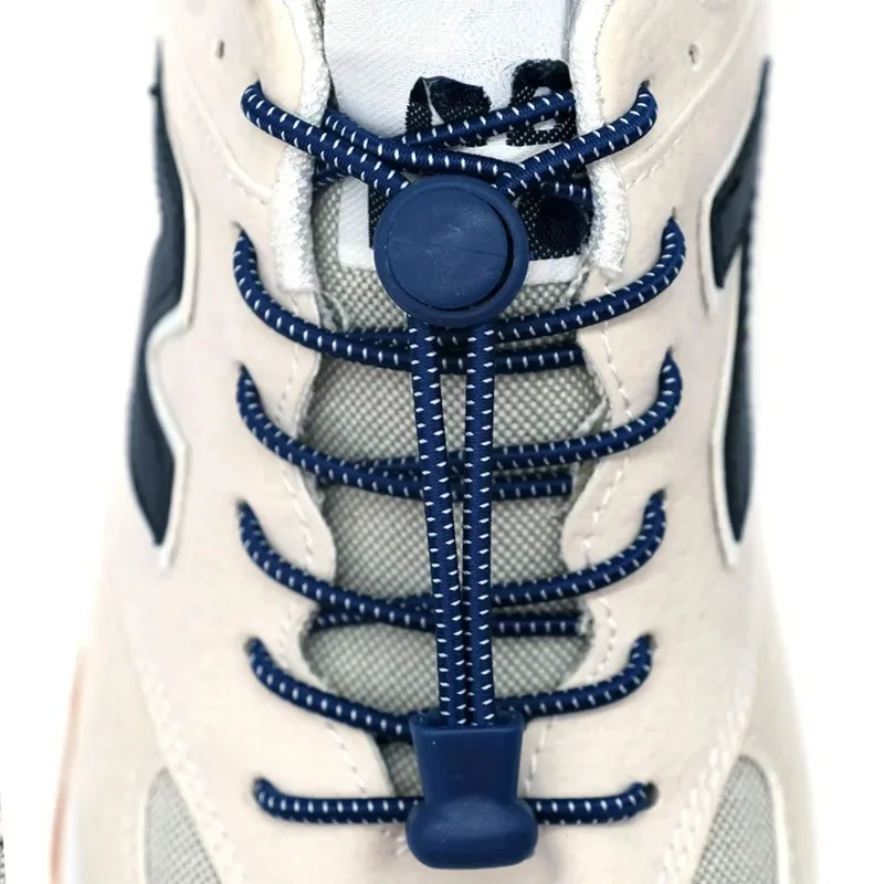 1set Elastische Schnürsenkel Elastische Anti-slip Kostenloser Krawatte Faul Schnürsenkel Elastische Schloss Runde Schloss Schnelle Walking Schnürsenkel schuh Zubehör