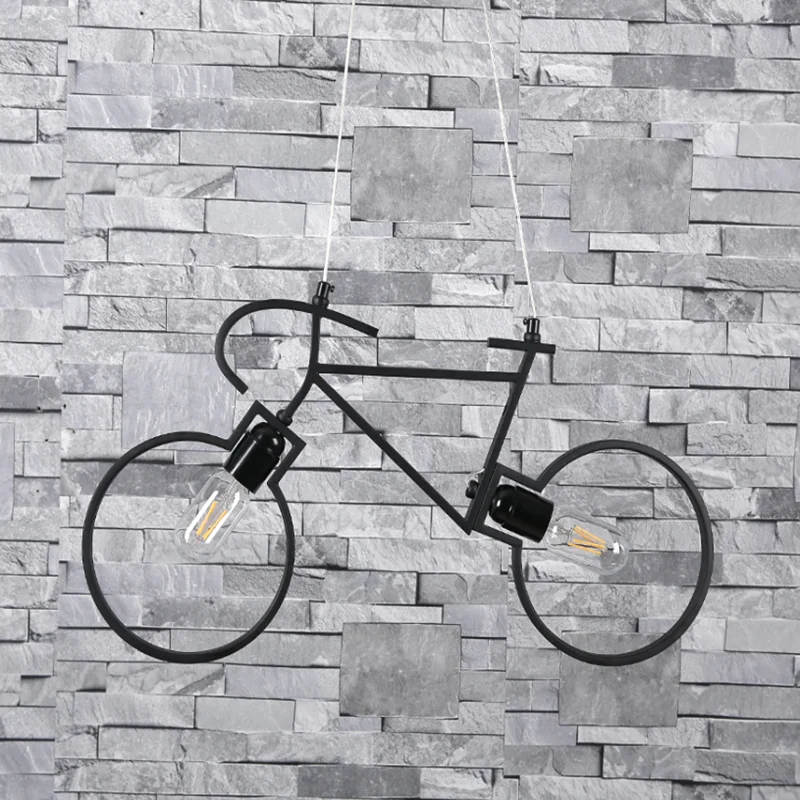 

Modern Nordic Bicycle Chandelier vallkim Lighting LED Loft Ceiling Lamp Children room bedroom Droplight Store Decor Kids Gift
