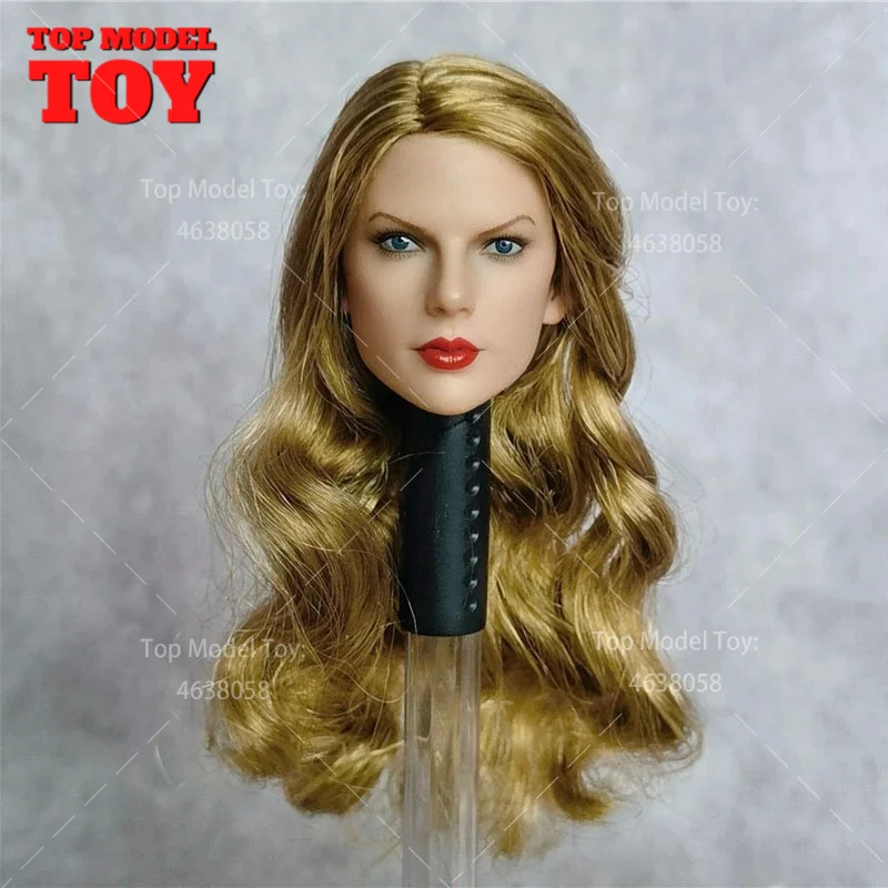 

1/6 американская певица, Тейлор, голова, лепка, золотая, длинная голова, подходит для 12 дюймов TBL JO, солдат, экшн-фигурка тела