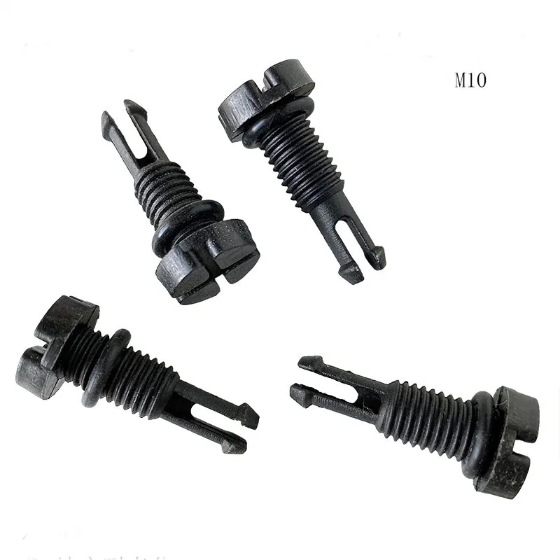 Car Water Tank Drain Valve Tap Plastic Screw Dain Plug With Hook Nylon Switch Drain 10mm Radiator