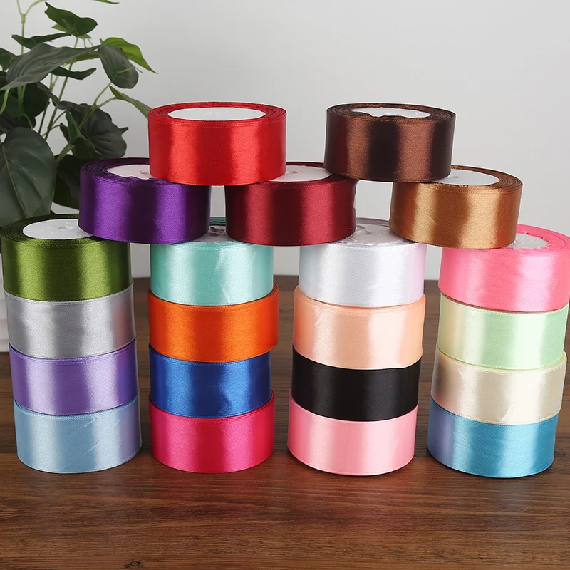 Satin Ribbons 25yards/Roll 6/10/12/15/20/25/40mm DIY Handmade Crafts Scrapbooking Christmas Halloween Wedding Gift Wrapping Tape satin ribbons ribbon decoration ribbon supplies wrapping ribbon satin ribbon christmas ribbon labeling ribbon label ribbon