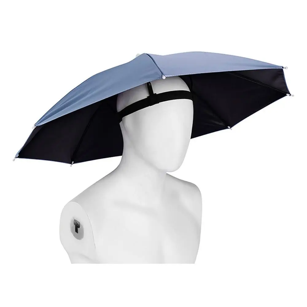 Foldable Windproof Umbrella Hat - Portable Outdoor Sunshade & Rain Gear