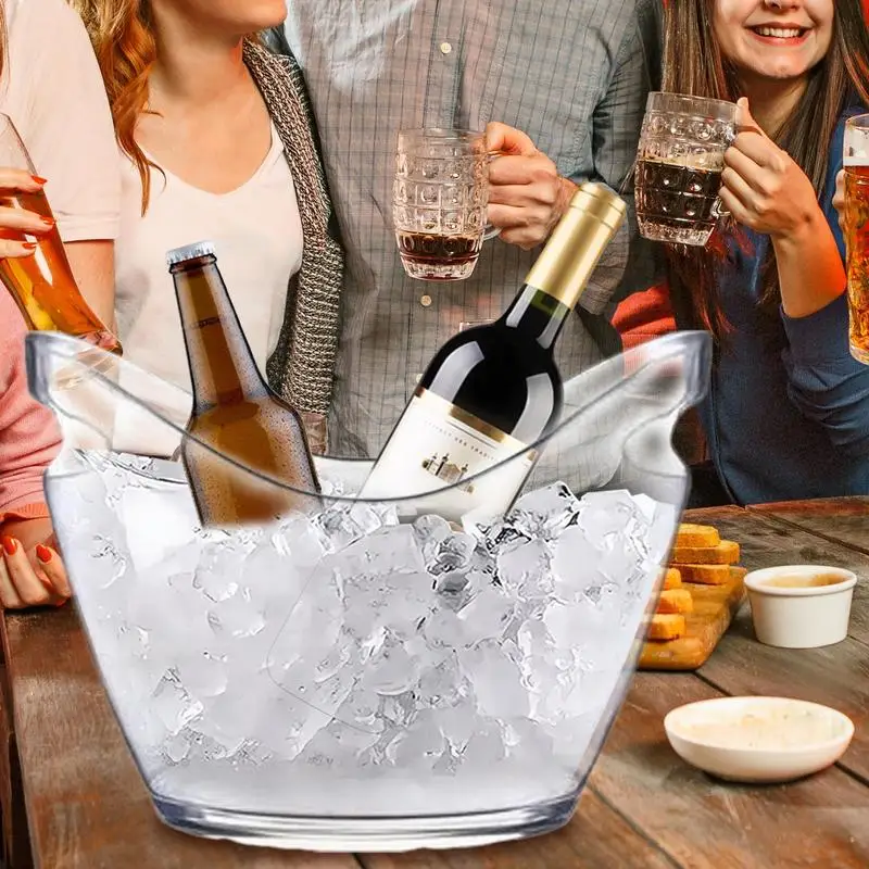 Clear champagne bucket beverage tub scoop ice bucket wine champagne bar supplies birthday parties family reunion