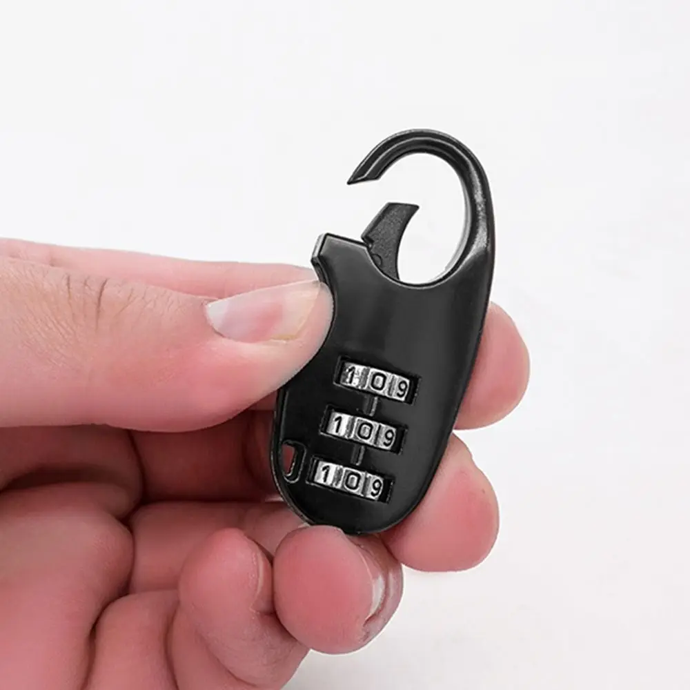 3 Digit Password Lock Dormitory Cabinet Mini Lock Backpack Zipper Luggage Padlock Zinc Alloy Combination Lock Security Tool