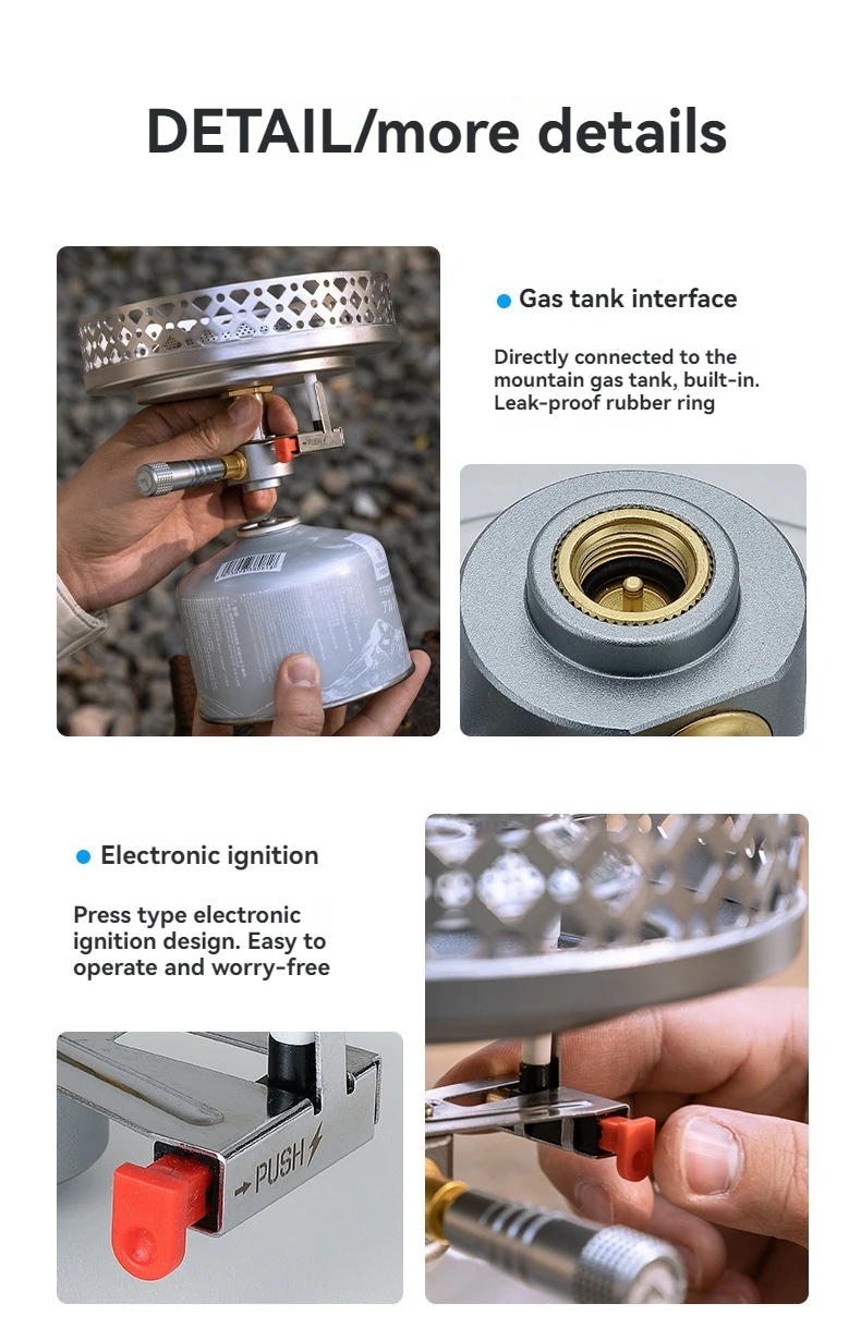 OD-4 Scott Hochleistungs-Campingkocher mit Großem Durchmesser, Windgeschützt und Stabil, Tragbarer Hochleistungs-Gaskocher – Detail 7