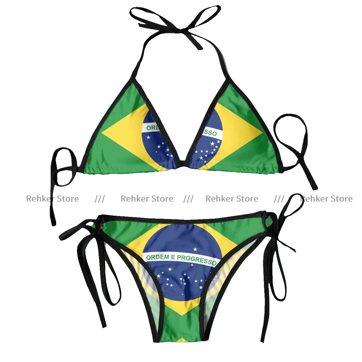 Bikini Set Swimwear Women Swimsuit Sexy Push Up Swimming Bathing Suit Brazil Flag Beachwear Summer Brazilian