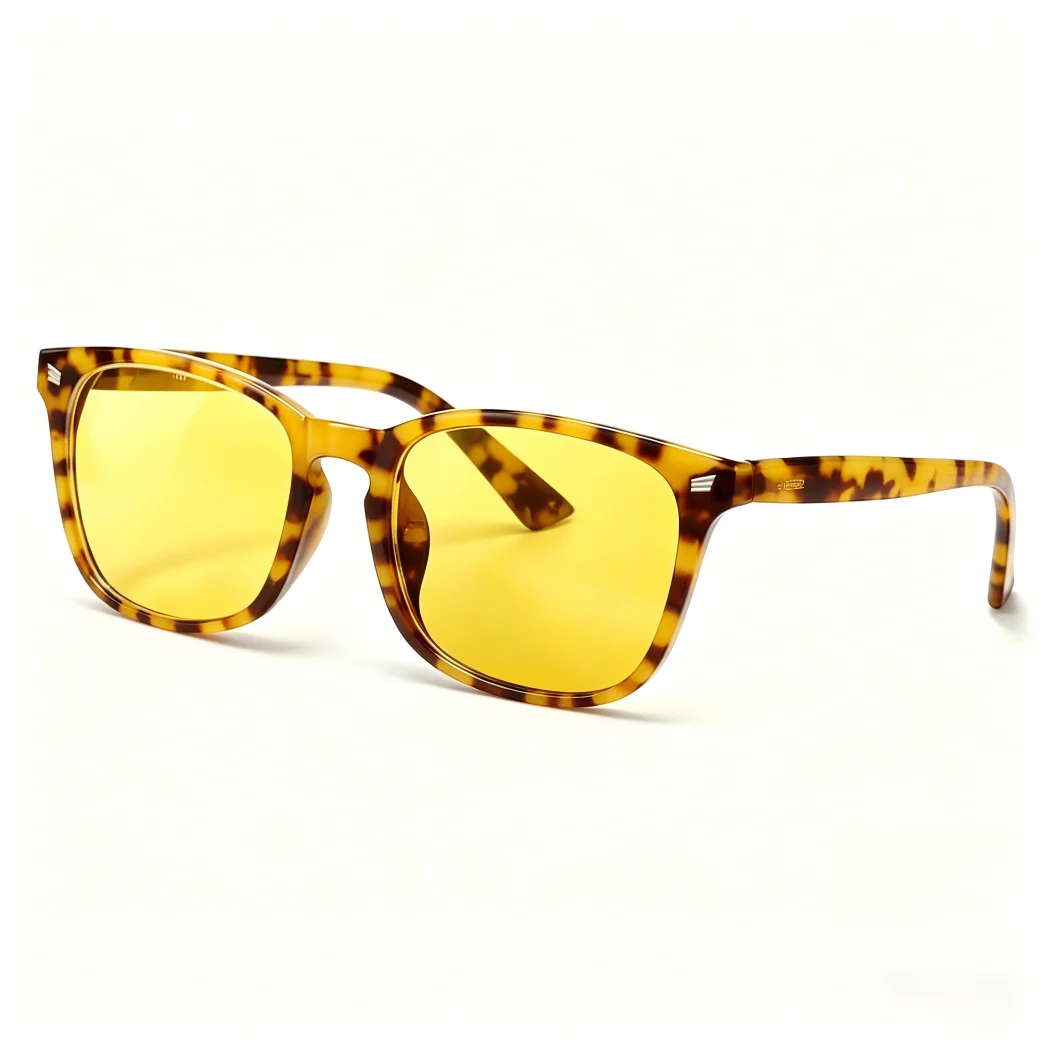 Blue Light Blocking Glasses with Amber Yellow Lenses for Enhanced Comfort