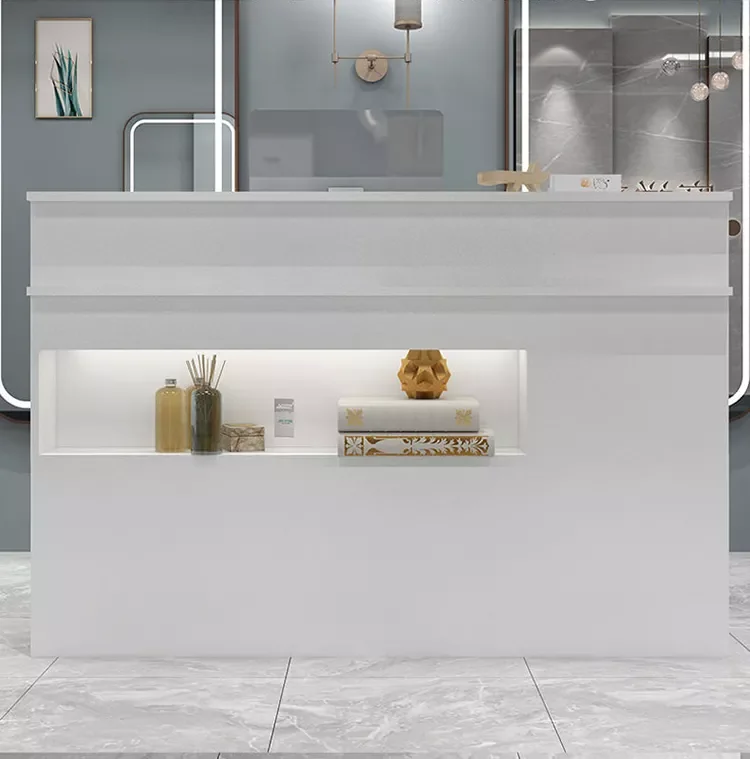 Description Picture 2 of itemModern Design Office Counter Table Front Desk Commercial Reception Desk for Beauty Salon