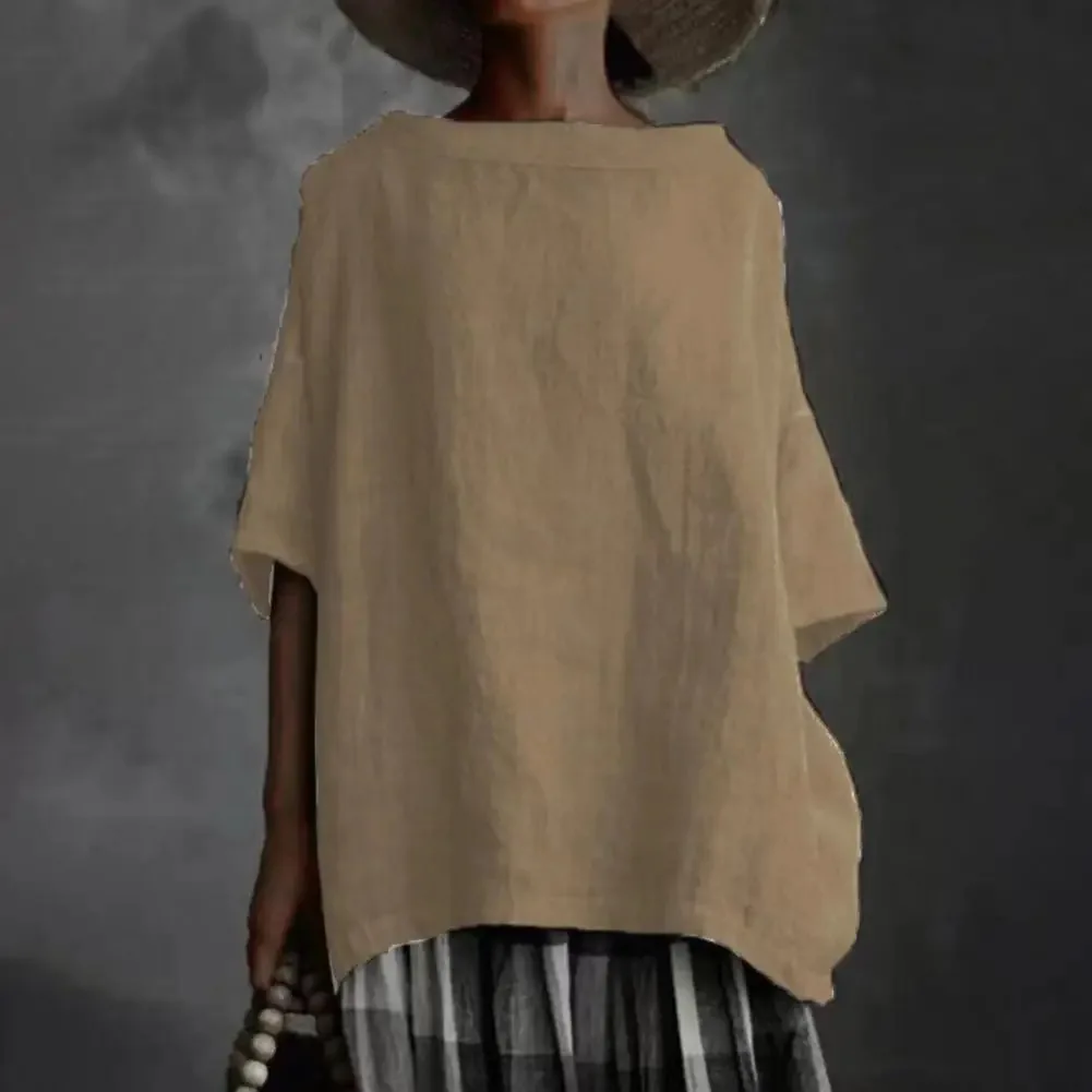 Cotton Linen Summer Blouse for Women