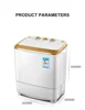 Household Double Bucket Double Cylinder Folding Washing Machines Semi-automatic Mini Small Stainless Steel Electric Twin Tub 3