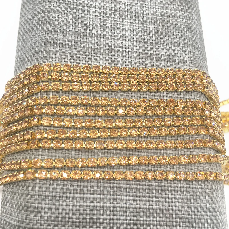 Elegant SS6 2mm Crystal Rhinestone Cup Chain for Jewelry and Fashion DIY Projects
