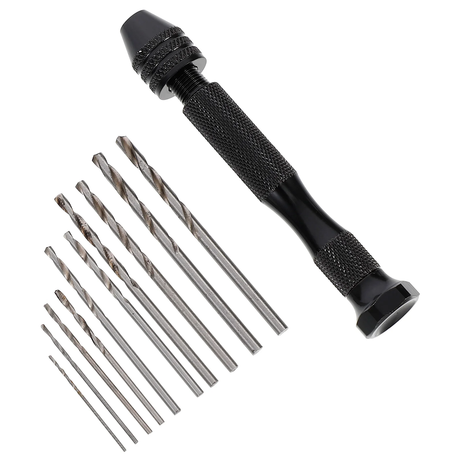 

Wenwan Mini Hand Drill Tool Pin Vise Bits for Manual Work Show Rotary Tools Kit Alloy Steel DIY