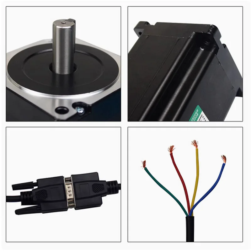 고토크 고속 CNC 네마34 86mm 12N 폐쇄 루프 스테퍼 모터 86HSE12N 6A 2상 4선 3m 케이블 스테퍼 모터