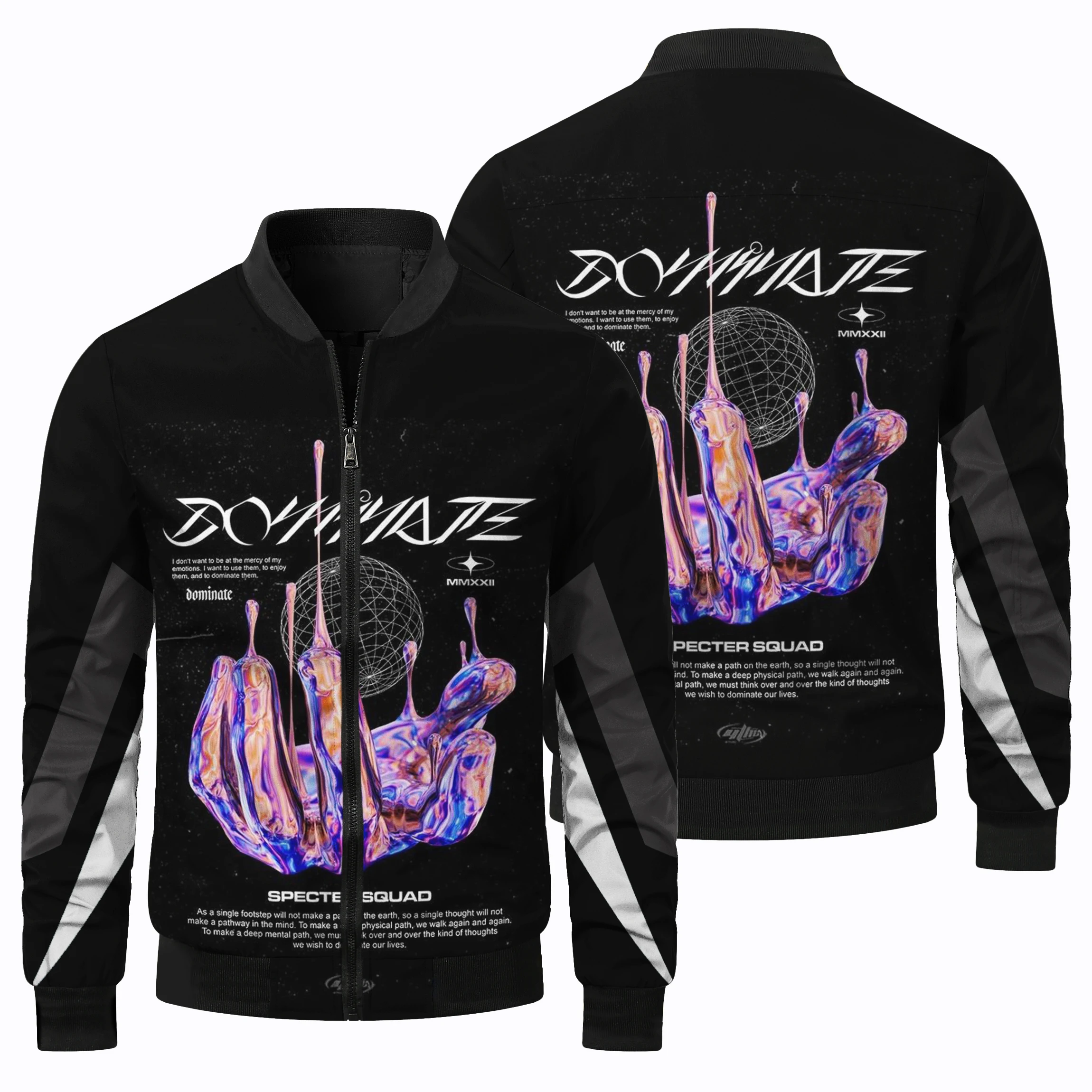 Chaqueta de vuelo de moda de primavera y otoño para hombre 2024, chaqueta de béisbol deportiva para exteriores, chaqueta con patrón divertido en 3D, ropa para hombre