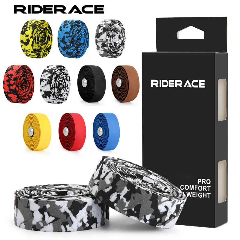 RIDERACE Fahrradlenkerband für Rennrad, Lenkerbänder, rutschfest, EVA, atmungsaktiv, Radfahren, Dämpfung, Anti-Vibrationsgurte