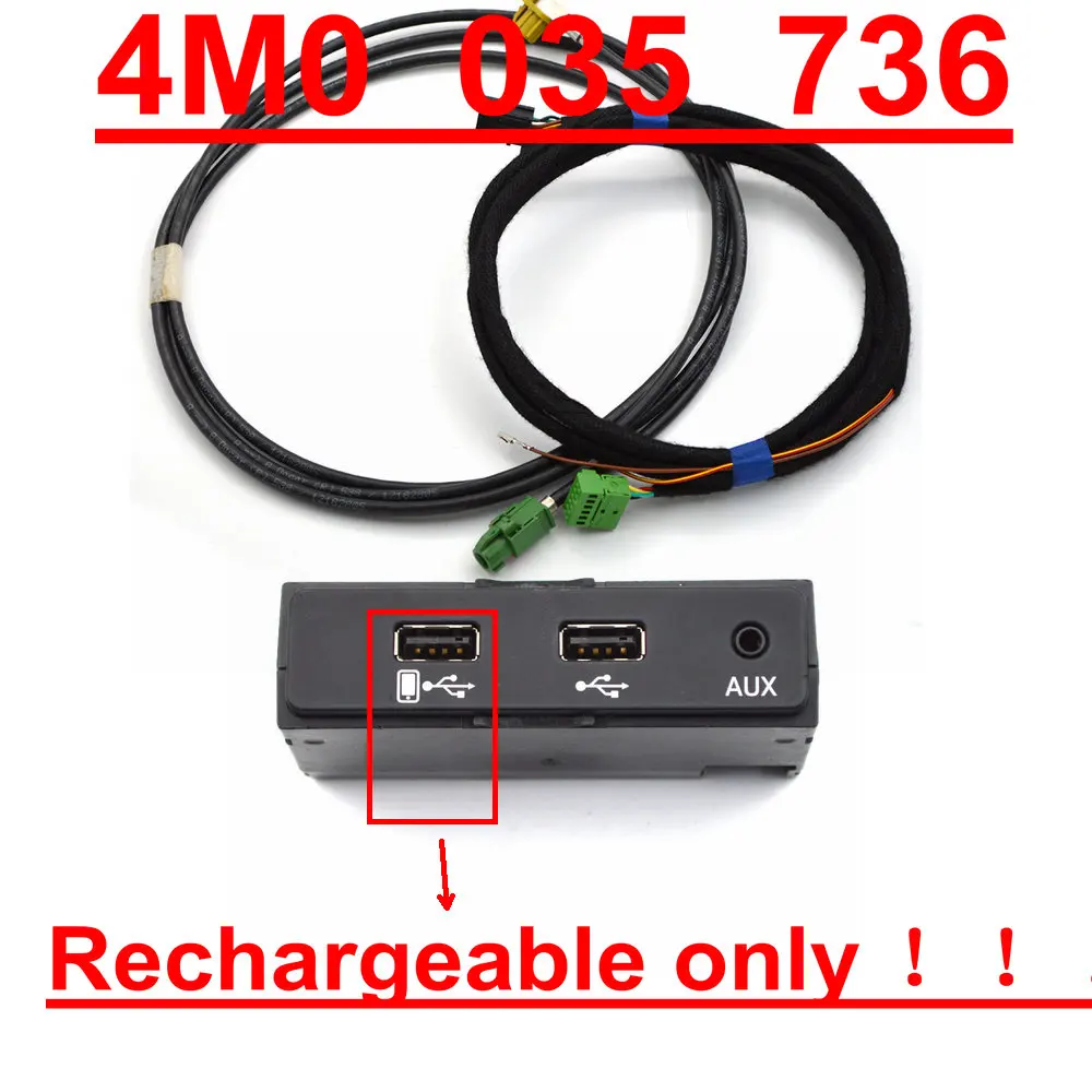 ȵ̵ ڵ USB Ʈ ̽, ƿ A4 A5 B9 8W Q5 Q7 FY ī÷, 8W0 035 736 8W0035736 8W0 035 724 8W0035724