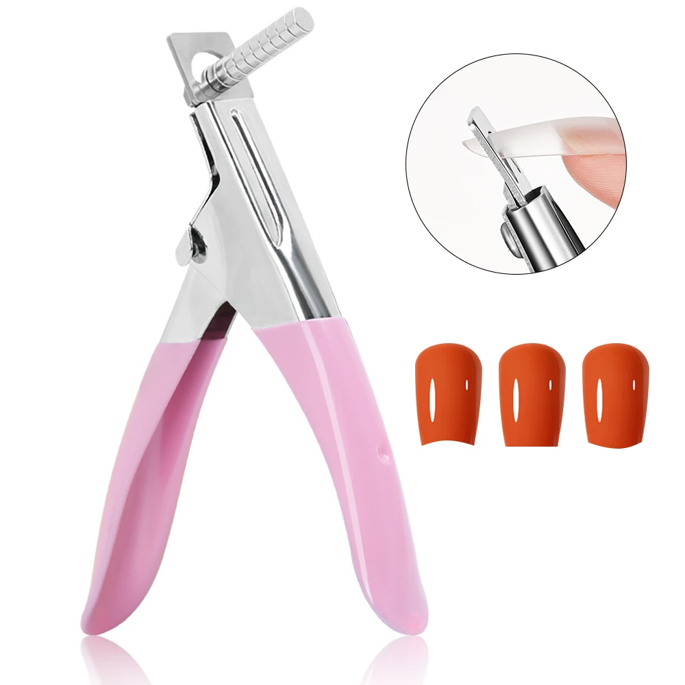 Professional Nail Art Clipper U-cut Stainless Steel Nail Cutter Scissors French False Trimmers Cutters Nail Art Tools With Magne 3