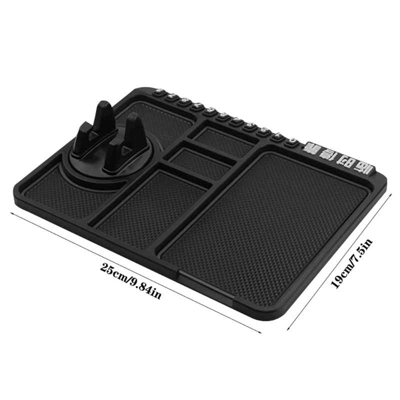 Car Dashboard Pad Non-slip Silicone Mat Phone for Key Holder Pads Mat for Coins Keys