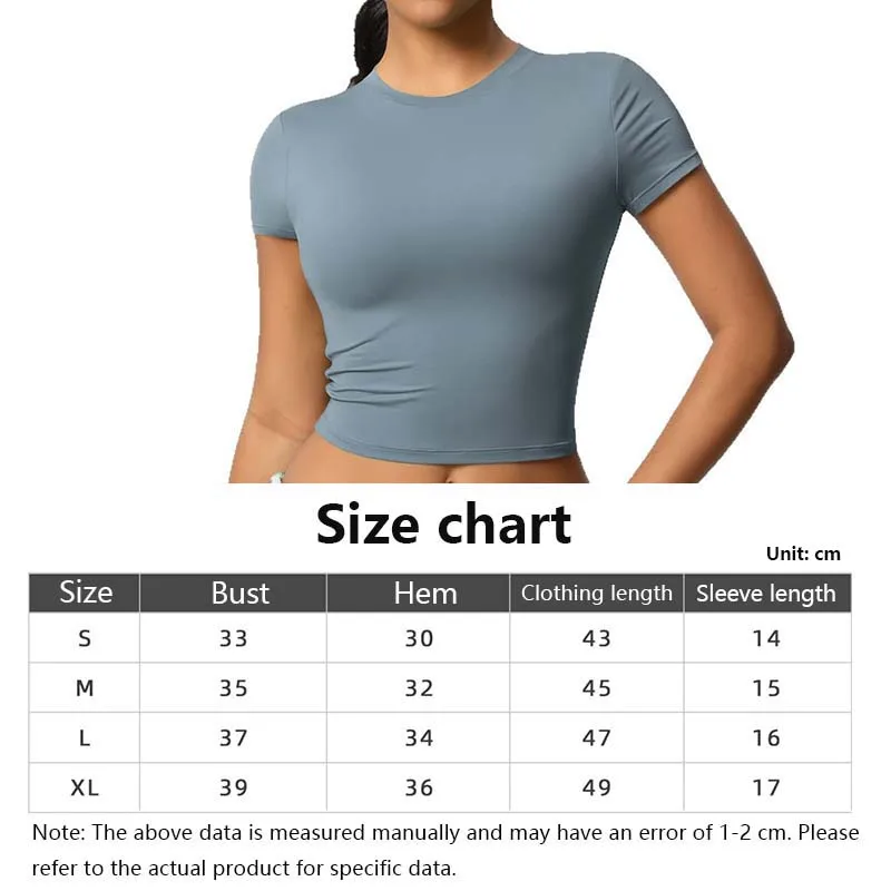 Women's Quick Dry Yoga T-Shirt - Nylon Blend Fitness Top for Pilates, Running & Gym - Breathable Slim Fit Workout Tee Short 6