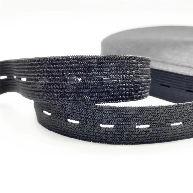 5 m elastischer Gürtel mit Knopfloch, elastischer Gürtel mit geflochtenem Knopfloch, elastischer Stretchgürtel, DIY-Nähkleidungszubehör – Detail 6