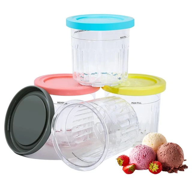 Ice Cream Pint Container Creami Pints Ice Cream Containers Cup Reusable Freezer  Storage Tubs Homemade Ice Cream Storage Bowls - AliExpress