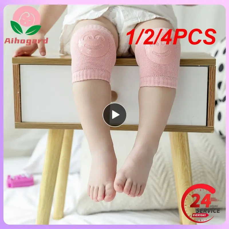 

1/2/4PCS Baby Accessories Knee Pads Leg Warmer Gaiter Safety Smile Girl Boy Kids Crawling Elbow Kneepad Slips Toddlers Protector