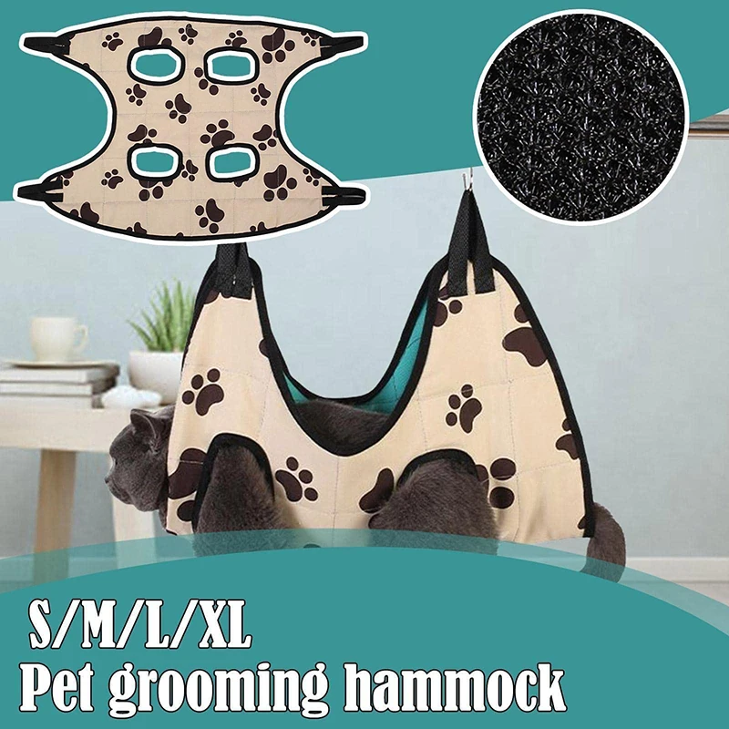 Dog Cat Grooming Hammock Fixed Bath Bag For Nail Cutting Anti Scratch Cat Trimming Restraint Bag Cat Beauty Hanging Pet Supplies 6