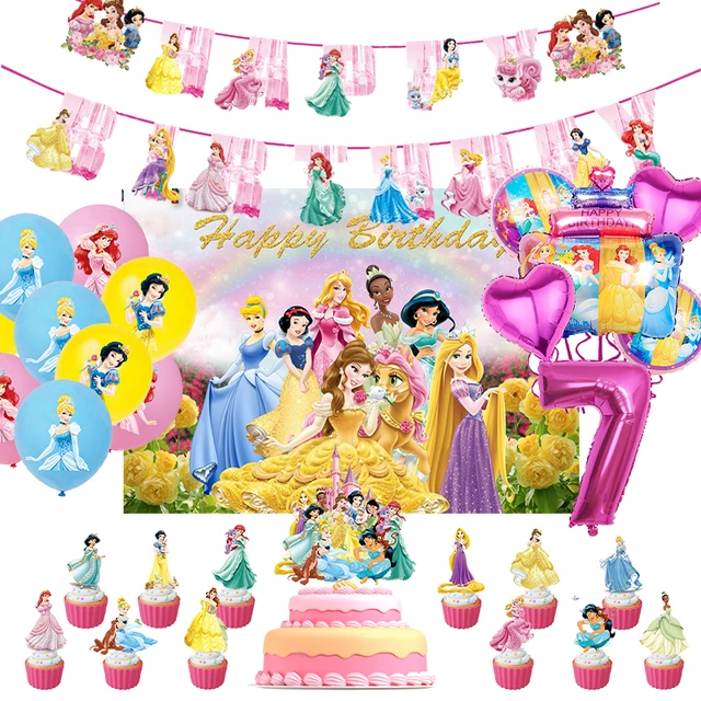 Assiette/tasse en papier de princesse, décoration d'anniversaire pour filles,  vaisselle jetable, fête à thème de dessin animé pour enfants, 20  pièces/ensemble - AliExpress