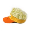 Spring and Autumn Yellow Duck Baseball Hat Men's Wig Hat Fun Short Hair Hat Breathable and Soft Suitable for Outdoor Party Hat 2