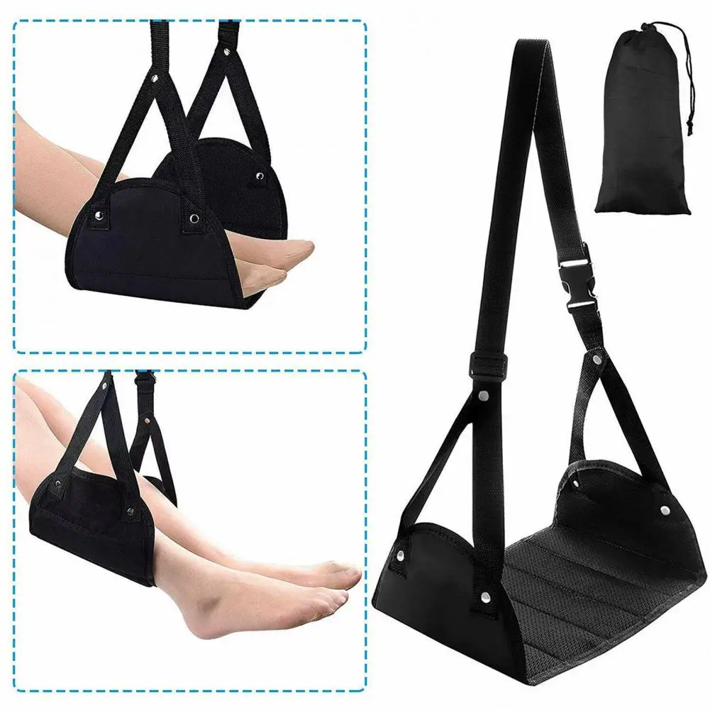 

Feet Rest Leg Hammock Office Under Desk Feet Rest Adjustable Hanger Airplane Footrest Hammock Portable Car Travel Rest Foot Pad