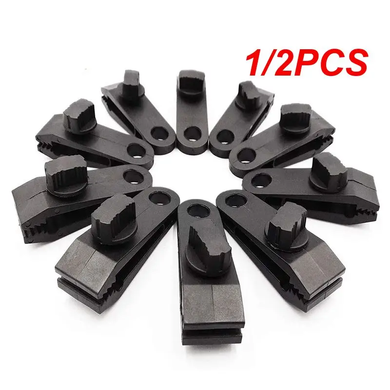 

1/2PCS Tent Clip Lock Grip Awning Clamp Pegs Canopies Camping Travel Tarps Clip Hook Anchor Rope Outdoor Accessories