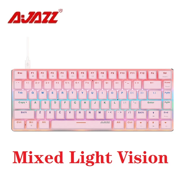 AJAZZ AK33 Wireless Bluetooth5.0 + Wired Mechanical Keyboard 82 Keys Hot  Swap Red Switch Gaming Keyboard for PC - AliExpress