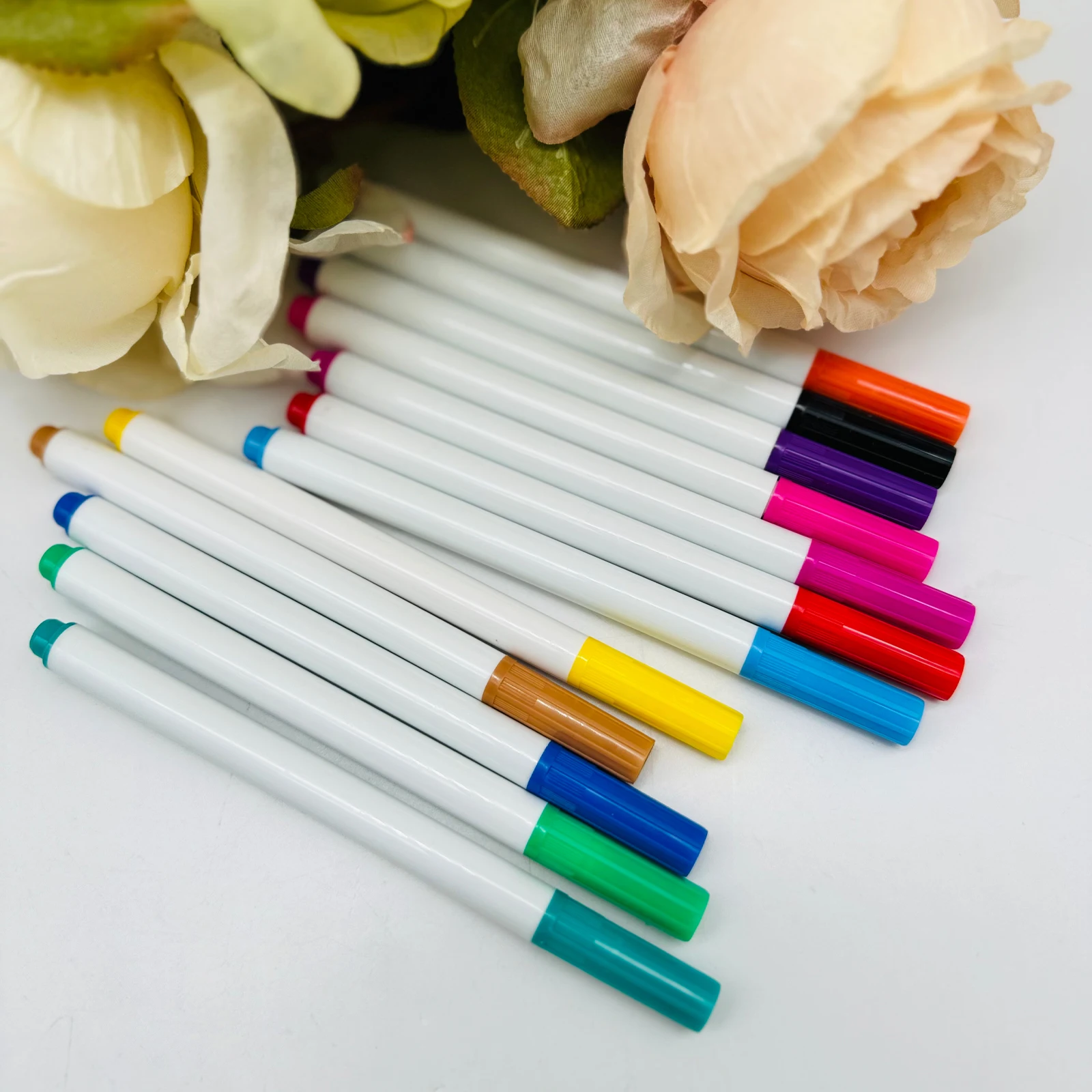 12 Colors Sublimation Ink Markers Pens with 30 Sheets 3.7"x8.3" Mug-Sized Sublimation Paper Set for Mugs T-shirt DIY Kit Bulk