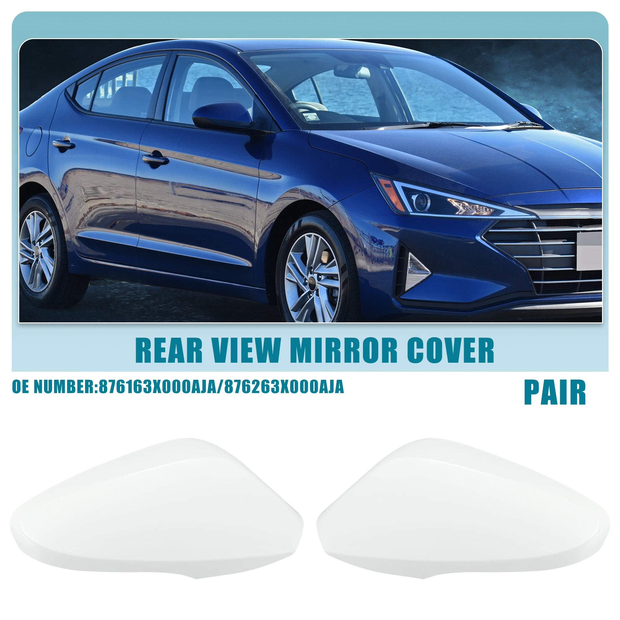 

UXCELL крышка зеркала заднего вида Левая Правая фотография для Hyundai Elantra 2011-2016 ABS пластиковая белая 1 пара