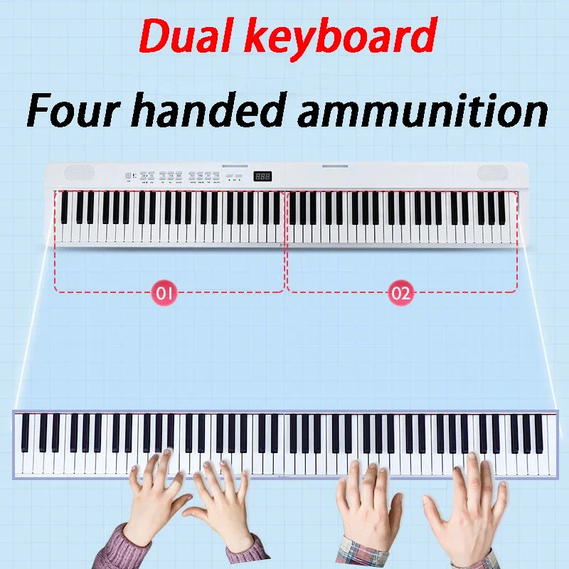 Electronic musical instrument 88 key folding electronic organ portable strength keyboard for children beginner professional