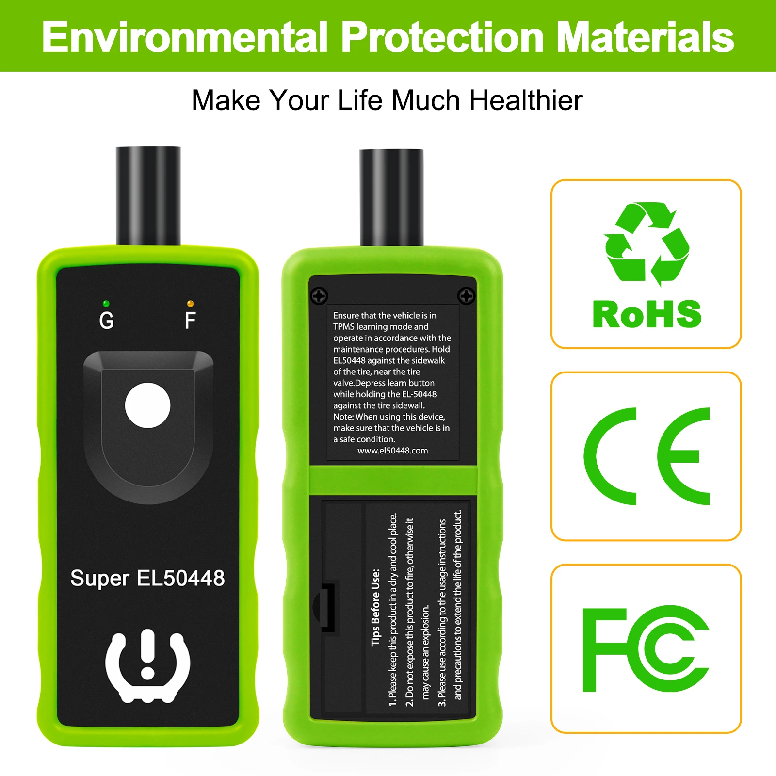 Car TPMS Relearn Tool Super EL50448 EL50449 Auto Tire Pressure Monitor System Sensor Reset Tool for Ford Opel GMC Buick Chevy