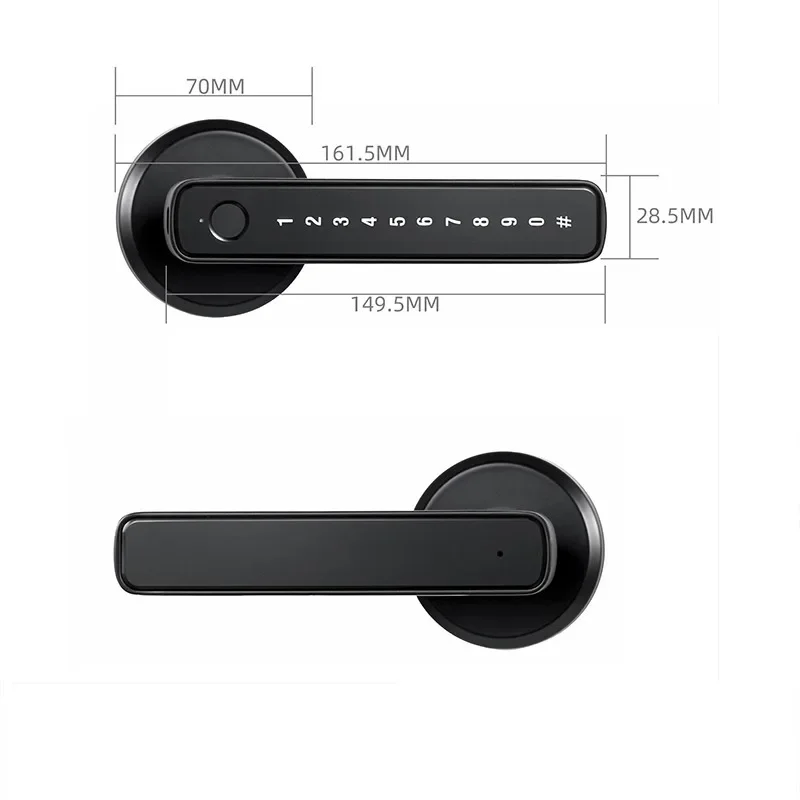 Tuya Smart Fingerprint Door Lock Knob Bluetooth Wireless Digital Door Lock Fingerprint Password Home Security Remote