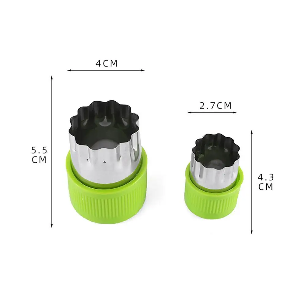 12pcs/set Vegetable Fruit Cutter Stainless Steel Flowers Cartoon Shape Mold Cake Biscuit Cutting Mold Kitchen Cookie Cutter Tool