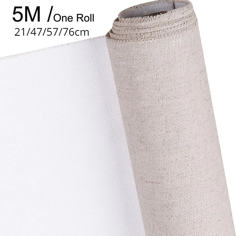 Painting Canvas Blank Linen Blend Primed 5M One Roll custom painting canvas painting canvas