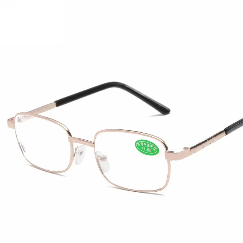 Металлические Асферические Линзы для очков, очки для дальнозоркости, унисекс, с этикеткой Donghai Crystal, очки для чтения + 1,0 + 2,0 + 3,0 + 4,0