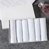 4Pcs 25x25cm White Soft Cotton Small Square Home Hotel Bathroom Multifunctional Cleaning Hand Towel 4