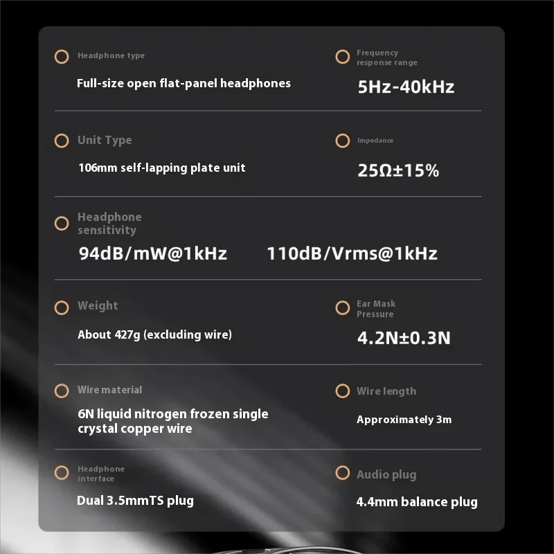 FiiO FT7 Open Isomagnetic Headphone HiFi Sound Lightweight Gaming Headphone Full-Size Flat Panel Monitor Head-mounted Headset 6